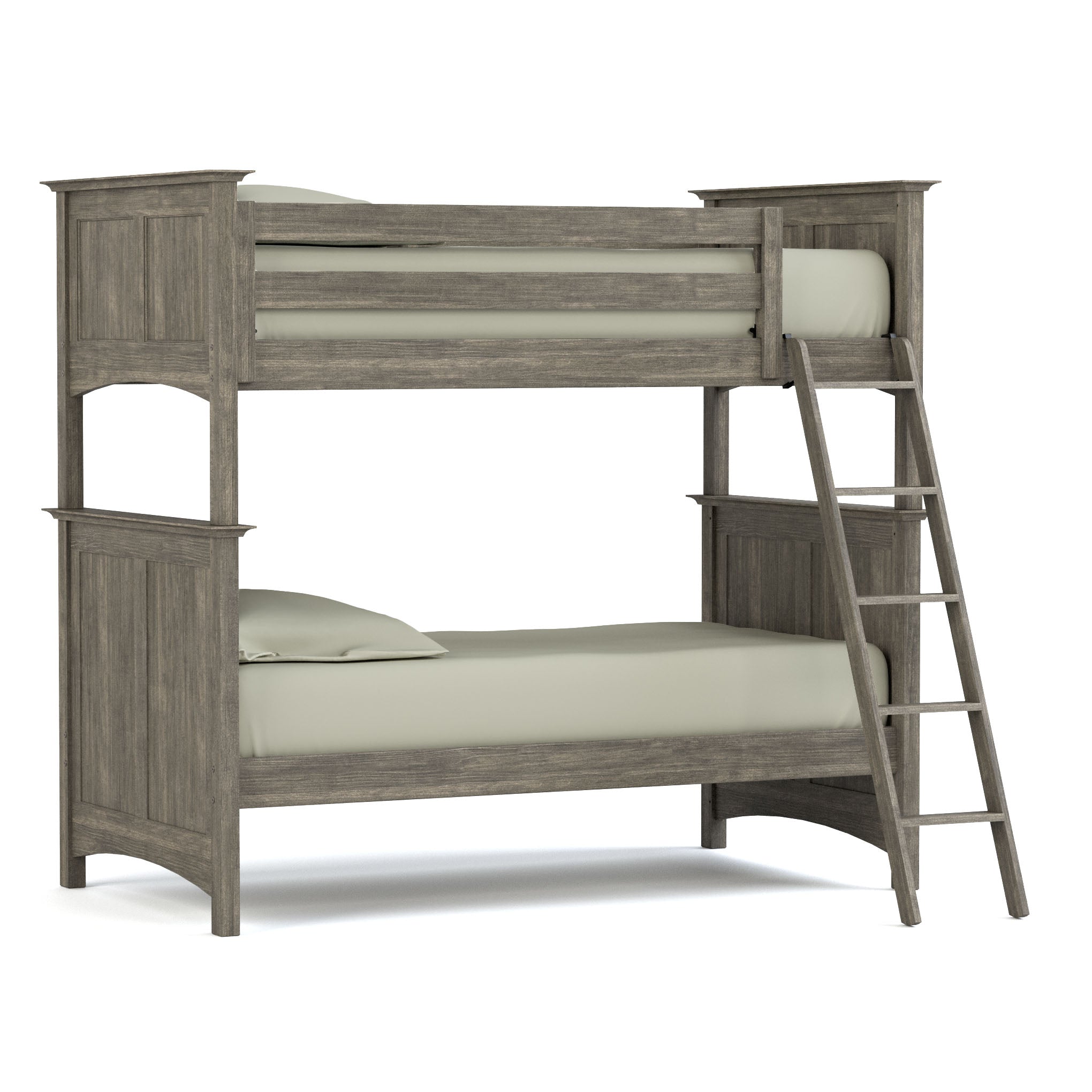 Revere Twin Over Full Bunk Bed Set with Ladder & Guardrails - Space-Saving Kids & Teens Bedroom Furniture for Small Rooms & Shared Spaces