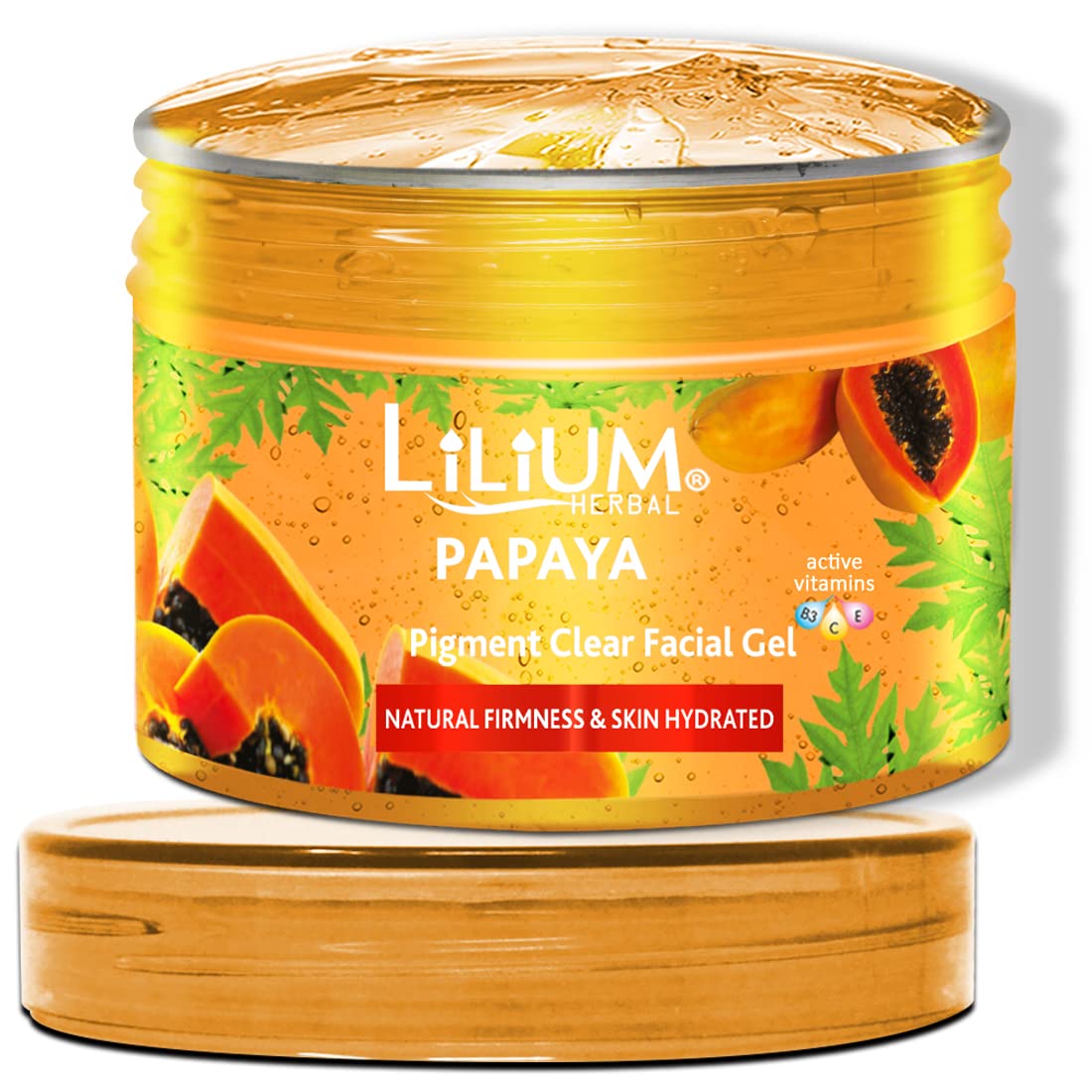 Lilium Pigment Clear Papaya Facial Gel - 250g | Natural Firming & Hydrating Skin Brightening Gel | Nourishes & Tightens Skin | Perfect for Daily Skincare Routine & Anti-Aging Treatment