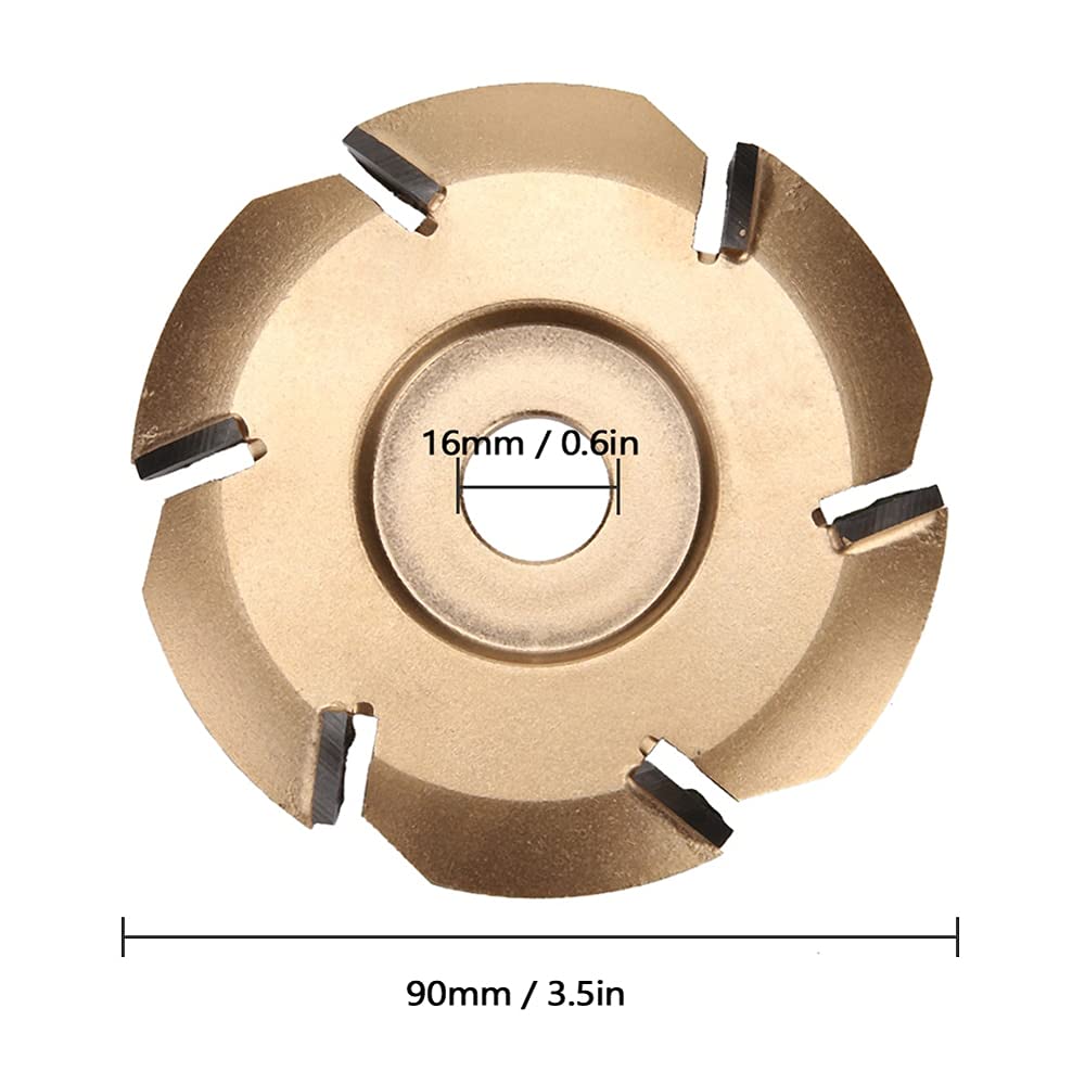 6-Inch Wood Carving Disc for Angle Grinder - 16mm Arbor Hole, Woodworking Tea Tray & Milling Cutter Tool (Black) - Perfect for DIY Wood Carving, Tea Tray Making & Craft Projects