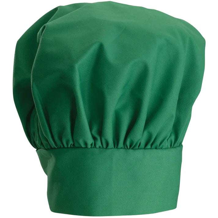 Winco 13 Chef Hat - Professional Bright Green Kitchen Hat for Chefs & Culinary Students | Perfect for Restaurants, Cooking Classes & Home Kitchens