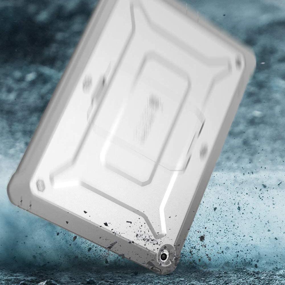 iPad 10.2 Inch Unicorn Beetle PRO Rugged Case - Shockproof Protective Cover with Built-in Screen Protector for iPad 7th/8th/9th Gen (White) - Perfect for Outdoor, Travel & Work Use