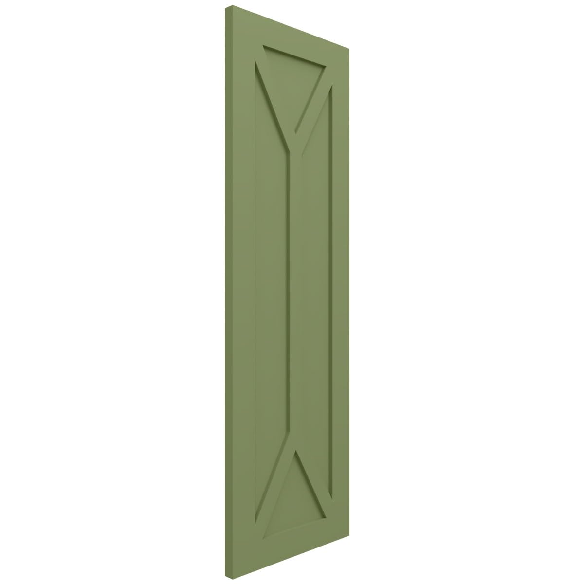 Ekena Millwork TFP001SC15X040MG True Fit PVC San Carlos Mission Style Fixed Mount Shutters - 15x40 Inches Moss Green (Pair, Hardware Not Included) - Perfect for Exterior Windows, Porches & Home Decor