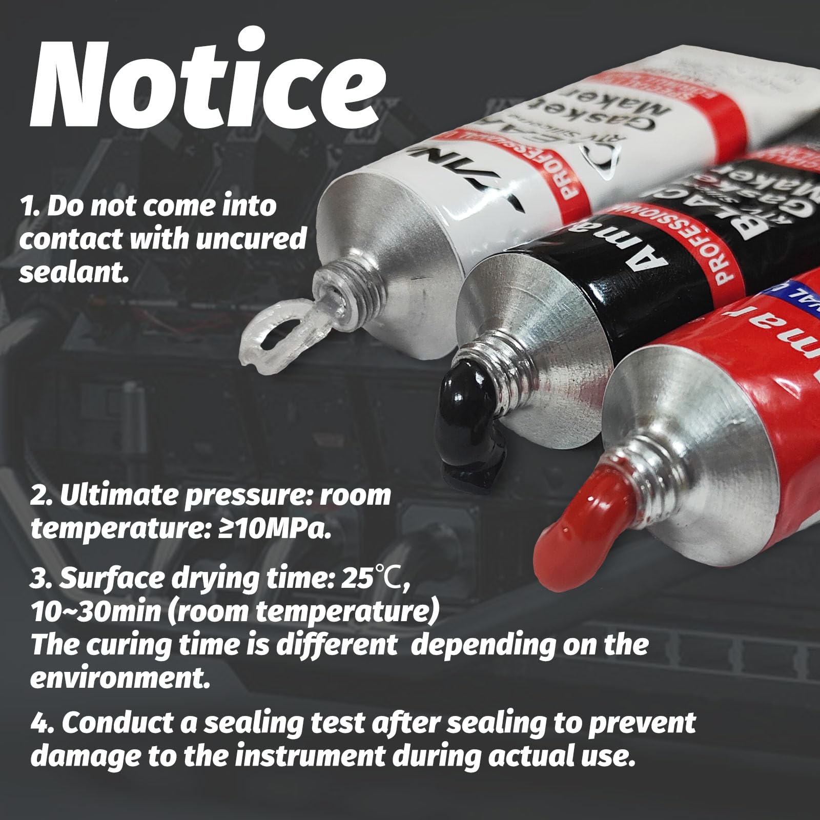 High Temperature RTV Silicone Gasket Maker - Oil & Freeze Resistant Engine Sealant for Gearboxes, Pumps, Superchargers (Black, 170g) - Perfect for Automotive Repairs & Industrial Equipment Maintenance