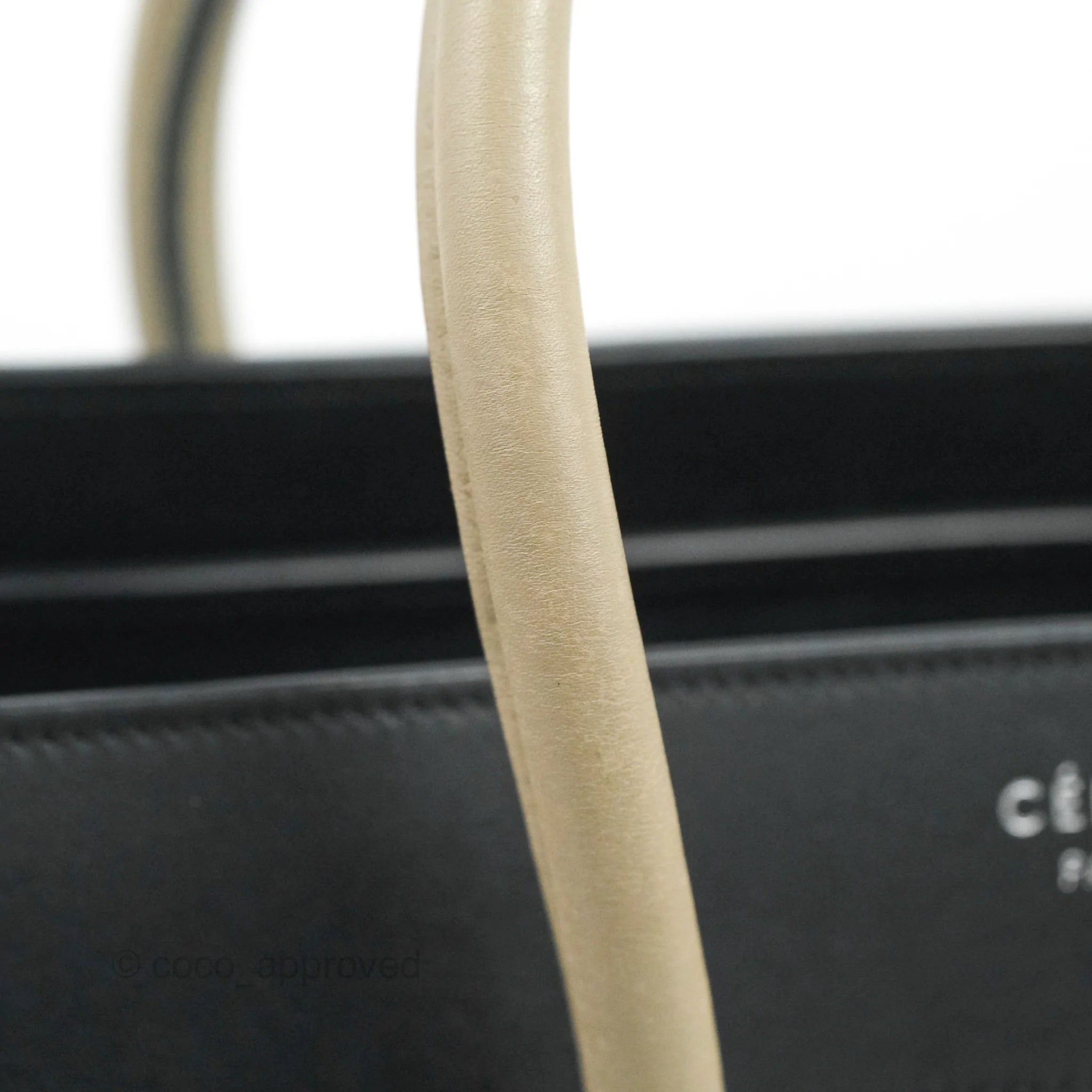 Celine Micro Luggage Bag in Taupe, Blue & Black Calfskin Leather - Perfect for Work, Travel & Everyday Luxury Handbag