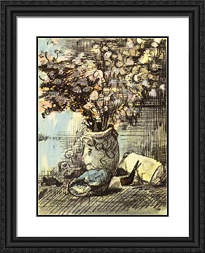 Black Ornate Wood Frame with Double Matting