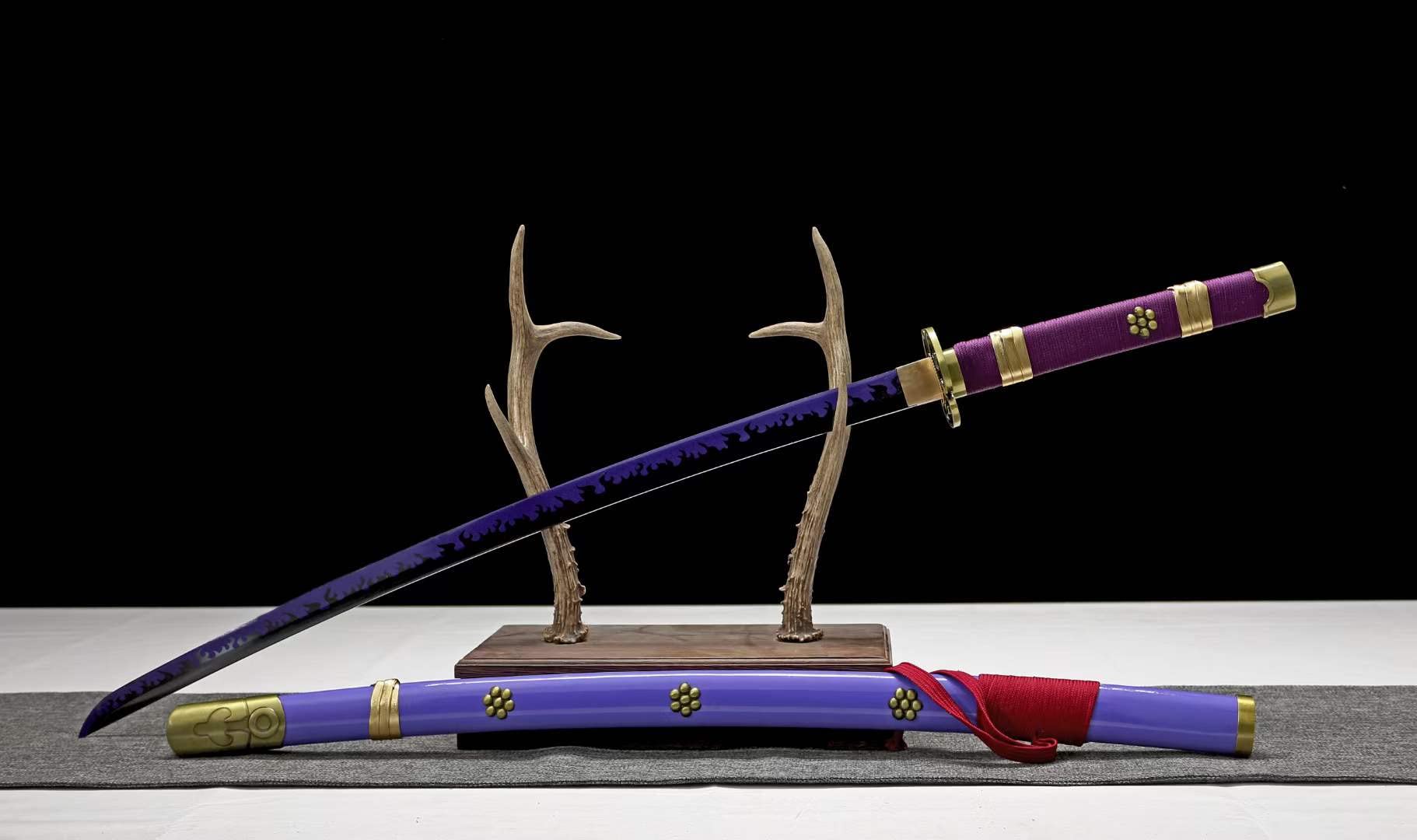 Premium Roronoa Zoro Enma Sword Replica - One Piece Anime Carbon Steel Katana - Japanese Anime Cosplay & Collection Display for Fans