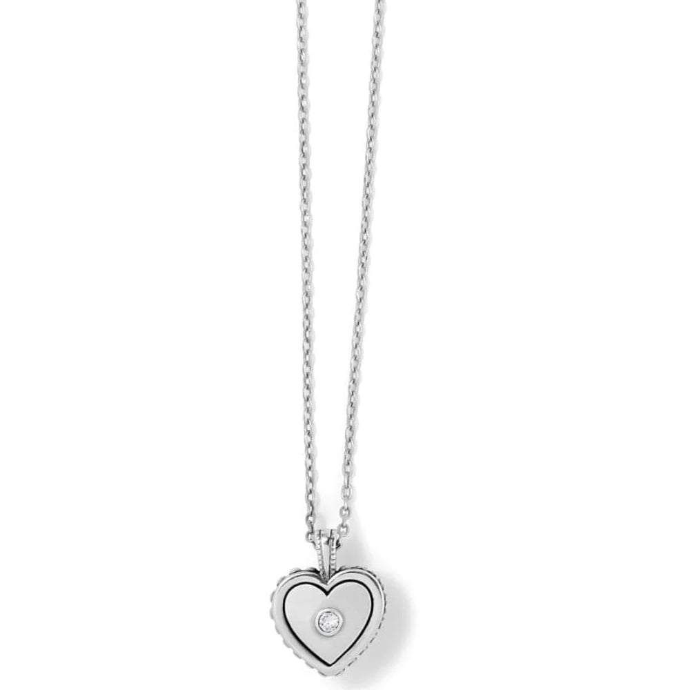 Brighton Pretty Tough Bold Heart Petite Necklace - Sterling Silver Dainty Pendant for Women | Perfect Gift for Valentine's Day, Anniversary & Everyday Wear