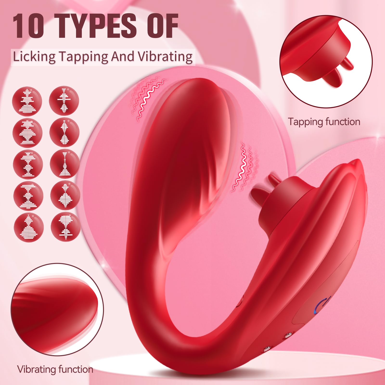 Remote Control Vibrator for Women - Wearable G-Spot & Clit Stimulator with 10 Vibration & Licking Modes, Hands-Free Adult Sex Toy for Couples & Solo Play - Perfect for Date Nights, Long Distance Relationships & Spicing Up Your Bedroom