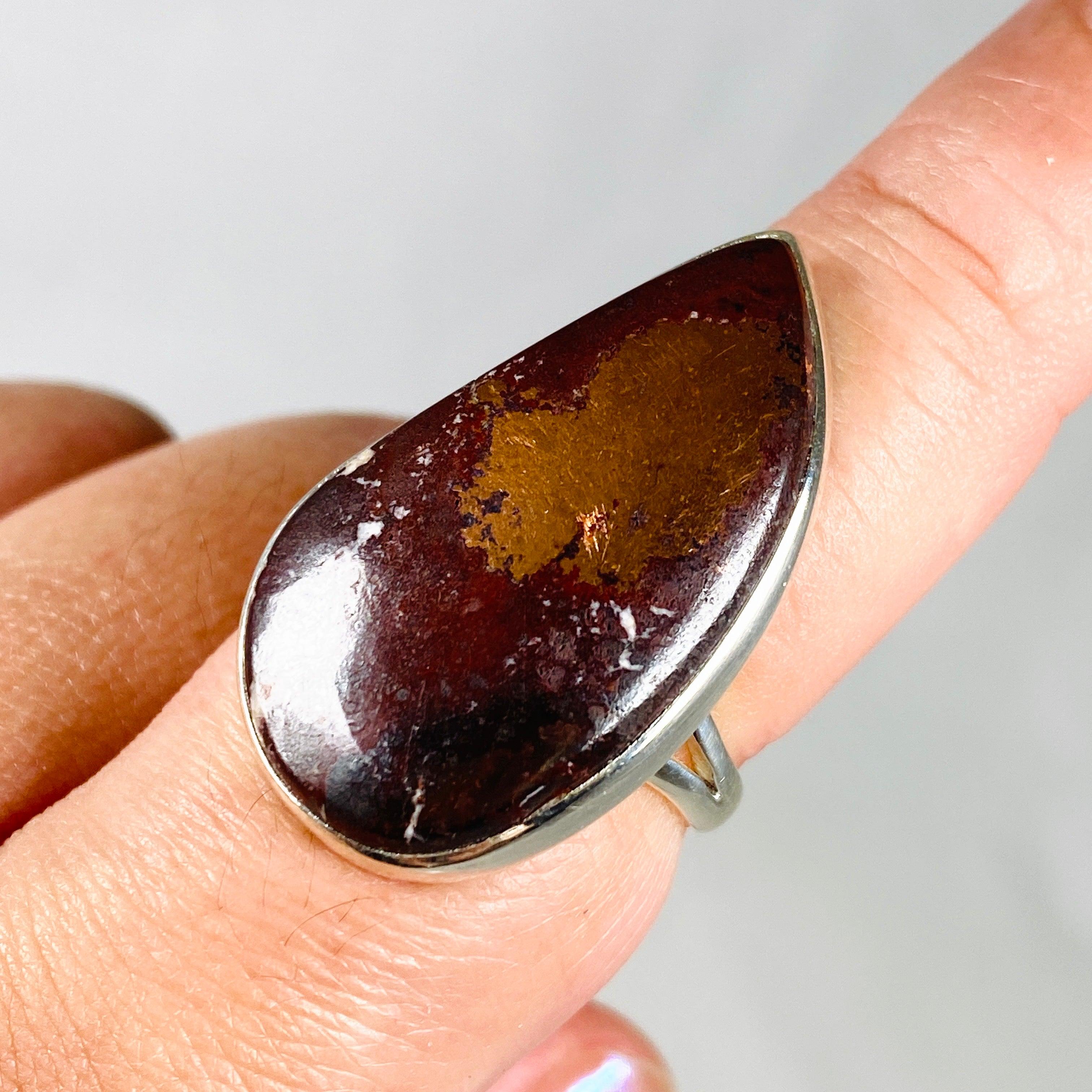 Copperite Teardrop Ring - Sterling Silver 925 (KRGJ3041) | Elegant Dainty Jewelry for Women, Perfect for Weddings, Parties & Everyday Wear