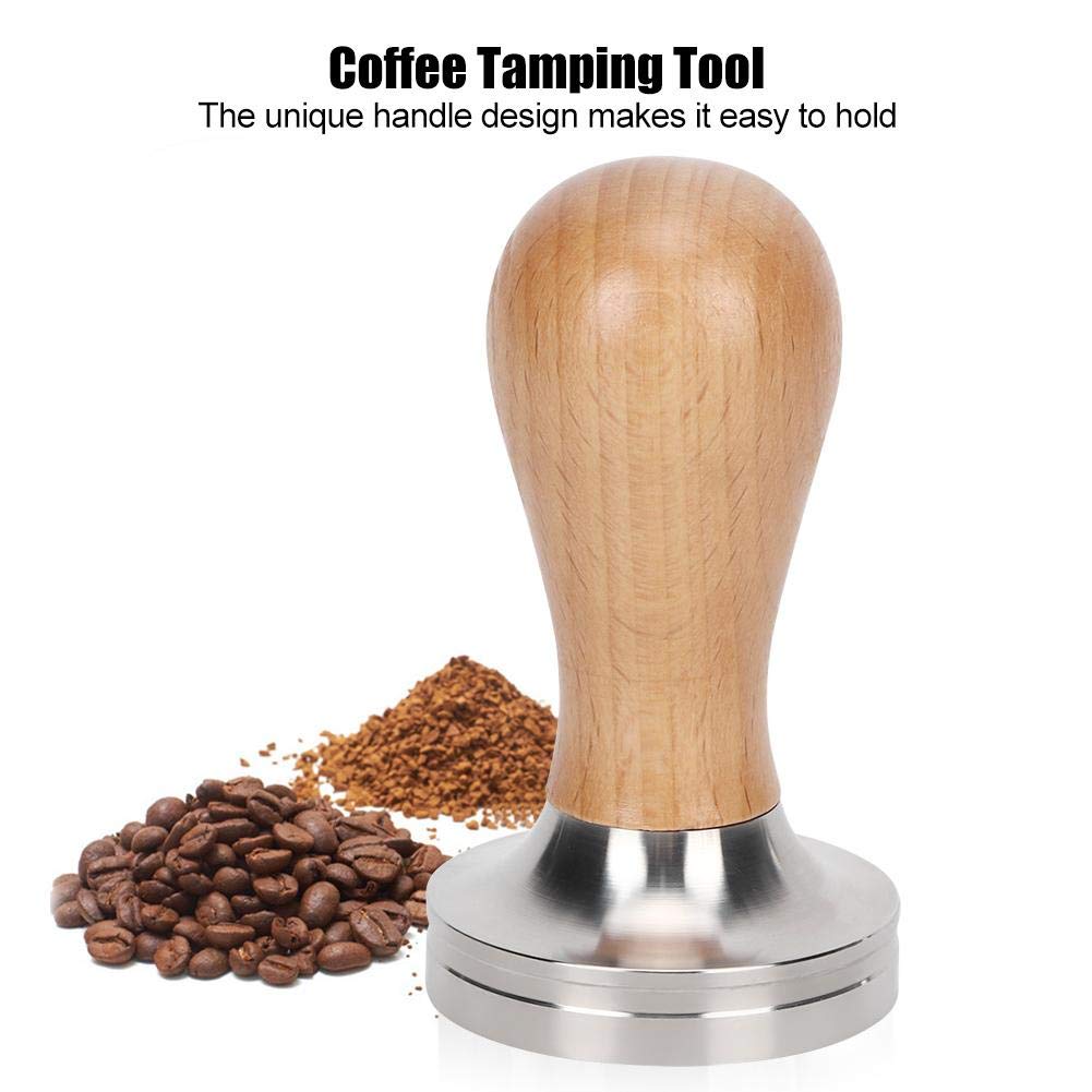 Yosoo 58mm Stainless Steel Coffee Tamper with Ergonomic Handle - Professional Espresso Tamping Tool for Home Baristas & Coffee Shops - Perfect for Espresso Machines, French Press & Coffee Brewing Accessories