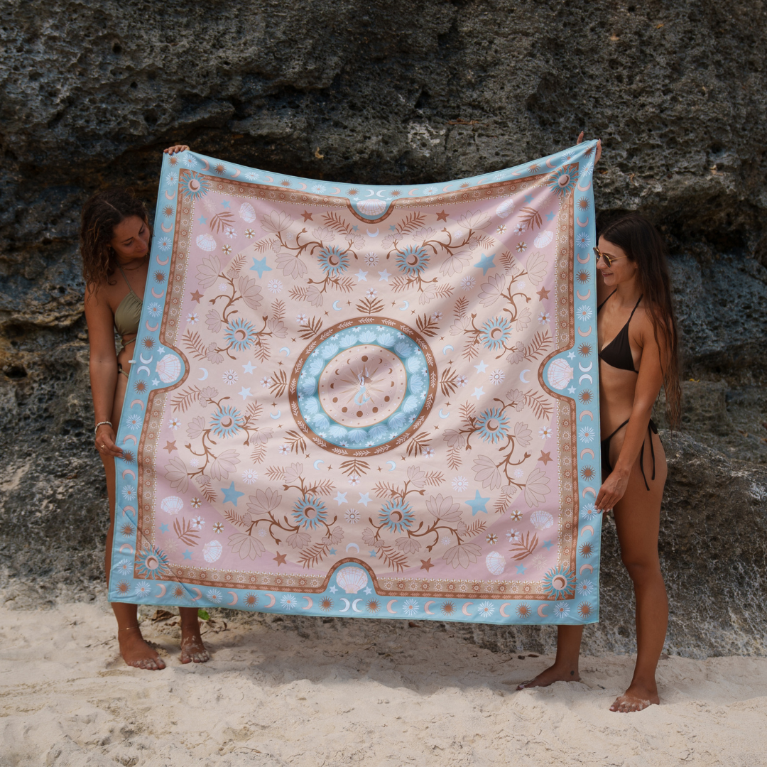 XL Mermaid Water Sand Free Beach Towel - Quick Dry, Ultra Absorbent, Lightweight for Pool, Beach, Travel & Outdoor Activities