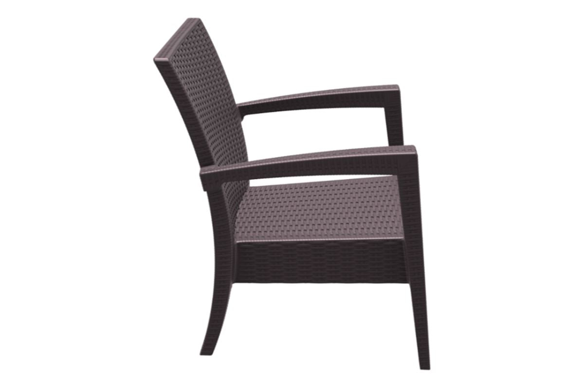 Premium Stackable Tequila Lounge Chair - Outdoor Patio Bar & Cafe Armchair for Restaurants, Hotels & Beach Resorts