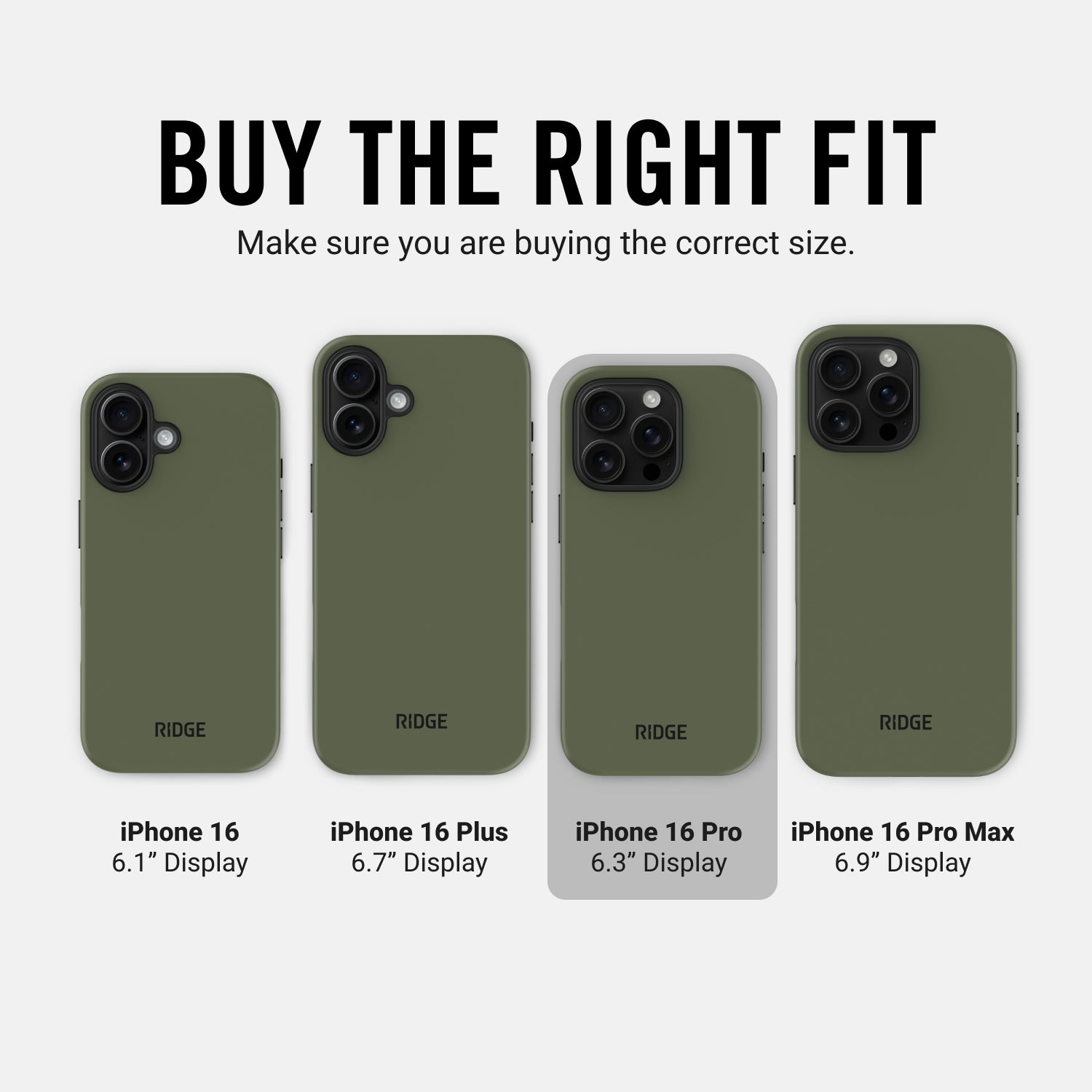 Premium Matte Olive iPhone 16 Pro Case - Slim Protective Cover with Anti-Slip Grip | Perfect for Work, Travel & Everyday Use
