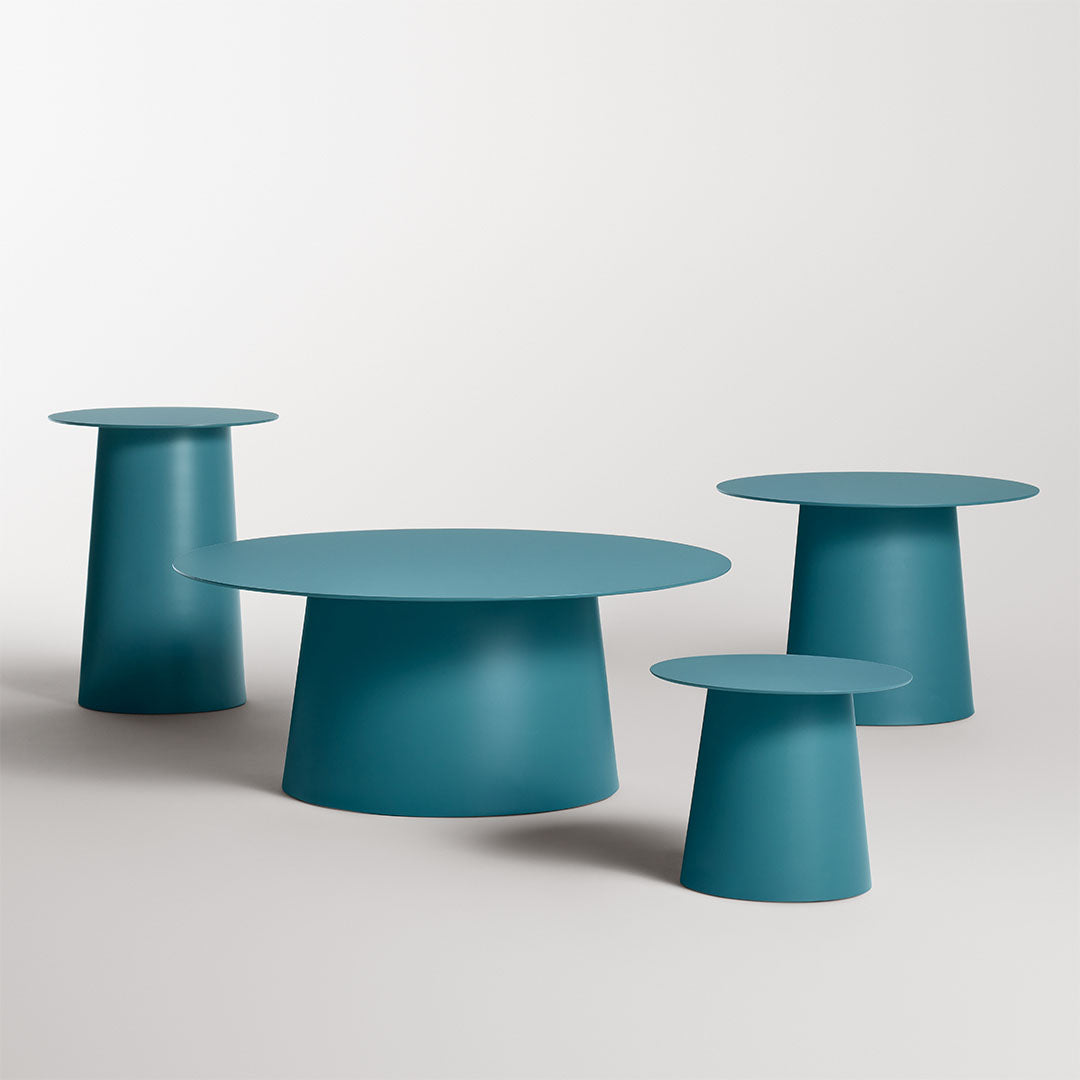 Modern Circular Low Cocktail Table - Stylish Coffee Table for Living Room, Lounge & Patio - Perfect for Small Spaces & Home Decor
