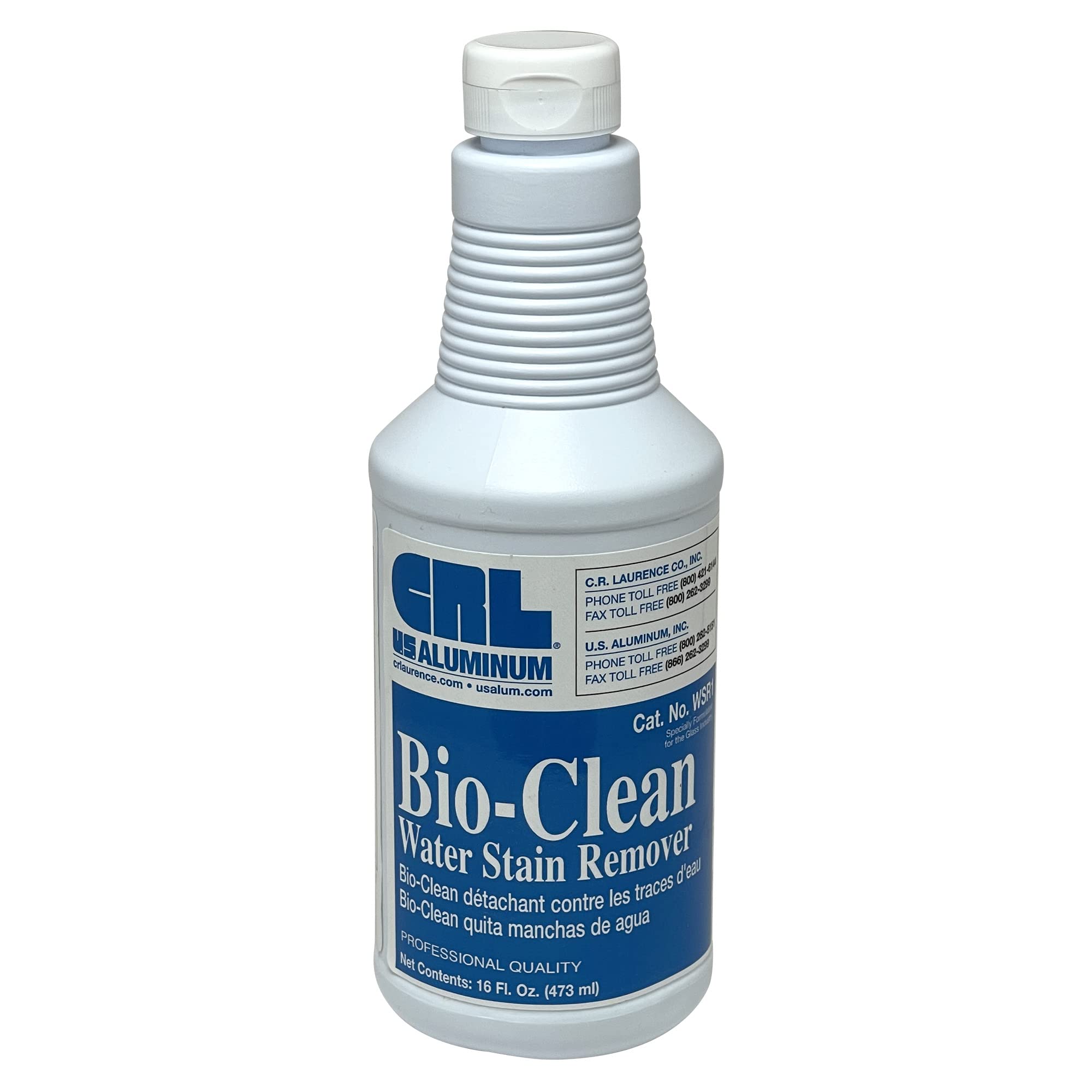 CRL Bio-Clean Water Stain Remover - 16 oz Bottle | Eco-Friendly Bathroom & Kitchen Cleaner | Removes Hard Water Stains from Glass, Tile & Fixtures | Safe for Shower Doors, Sinks & Faucets