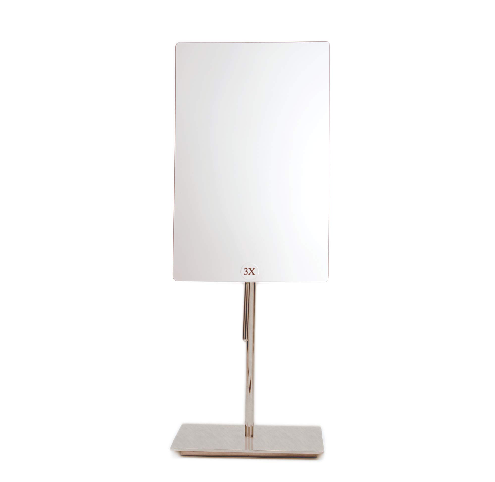 Marriott Swivel Vanity Mirror 3X Magnification - Brushed Nickel Finish for Makeup & Grooming