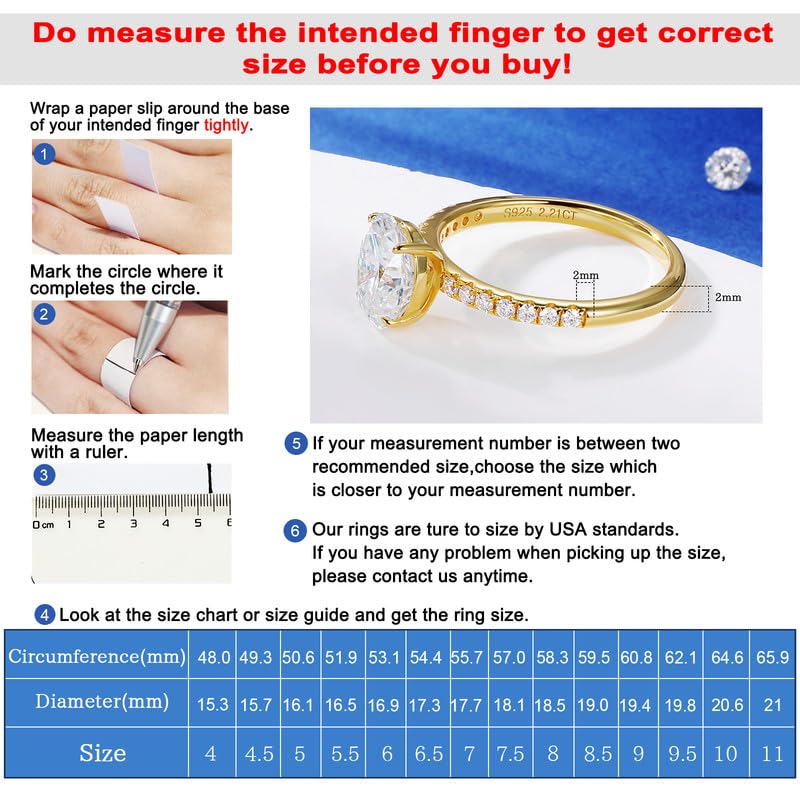 1.5-2 Carat Oval Moissanite Engagement Ring for Women - 18K Gold Plated 925 Sterling Silver Halo Wedding Band - VVS1 D Color Moissanite Jewelry - Valentine's Day Gift for Her - Perfect for Proposals, Anniversaries & Special Occasions