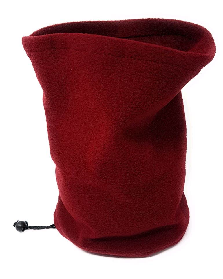 Soft Fleece Neck Warmer for Adults - Winter Scarf & Face Covering [Red] | Outdoor Activities, Skiing, Hiking & Cold Weather Protection