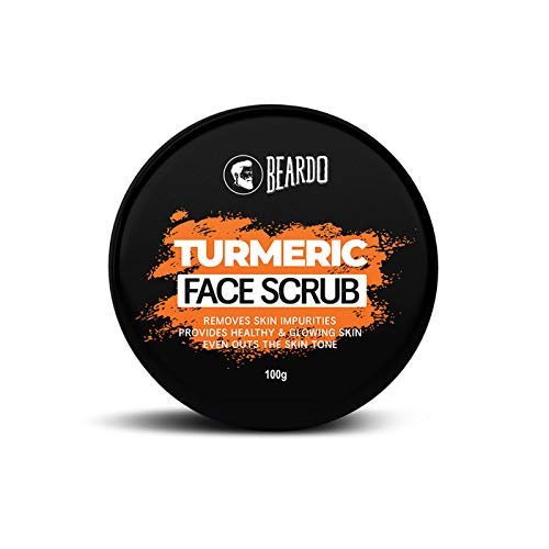 Beardo Turmeric Face Scrub for Men - 100g (Pack of 2) | Exfoliating & Brightening Facial Cleanser | Acne & Blackhead Treatment for Daily Skincare Routine