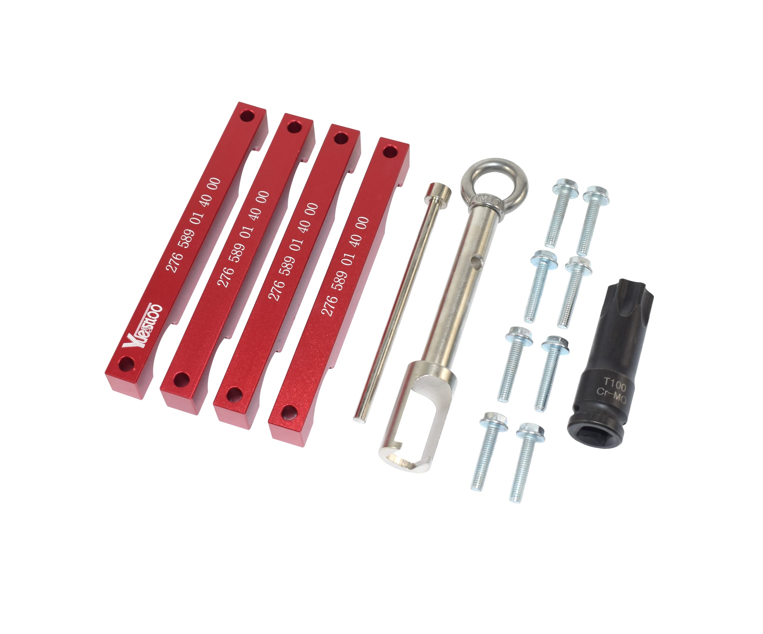 Mercedes Benz Engine Timing Tool Kit with Camshaft Adjuster - 4 Piece Professional Automotive Repair Set for DIY Mechanics & Professional Technicians - Perfect for Engine Timing Belt Replacement & Valve Adjustment Jobs