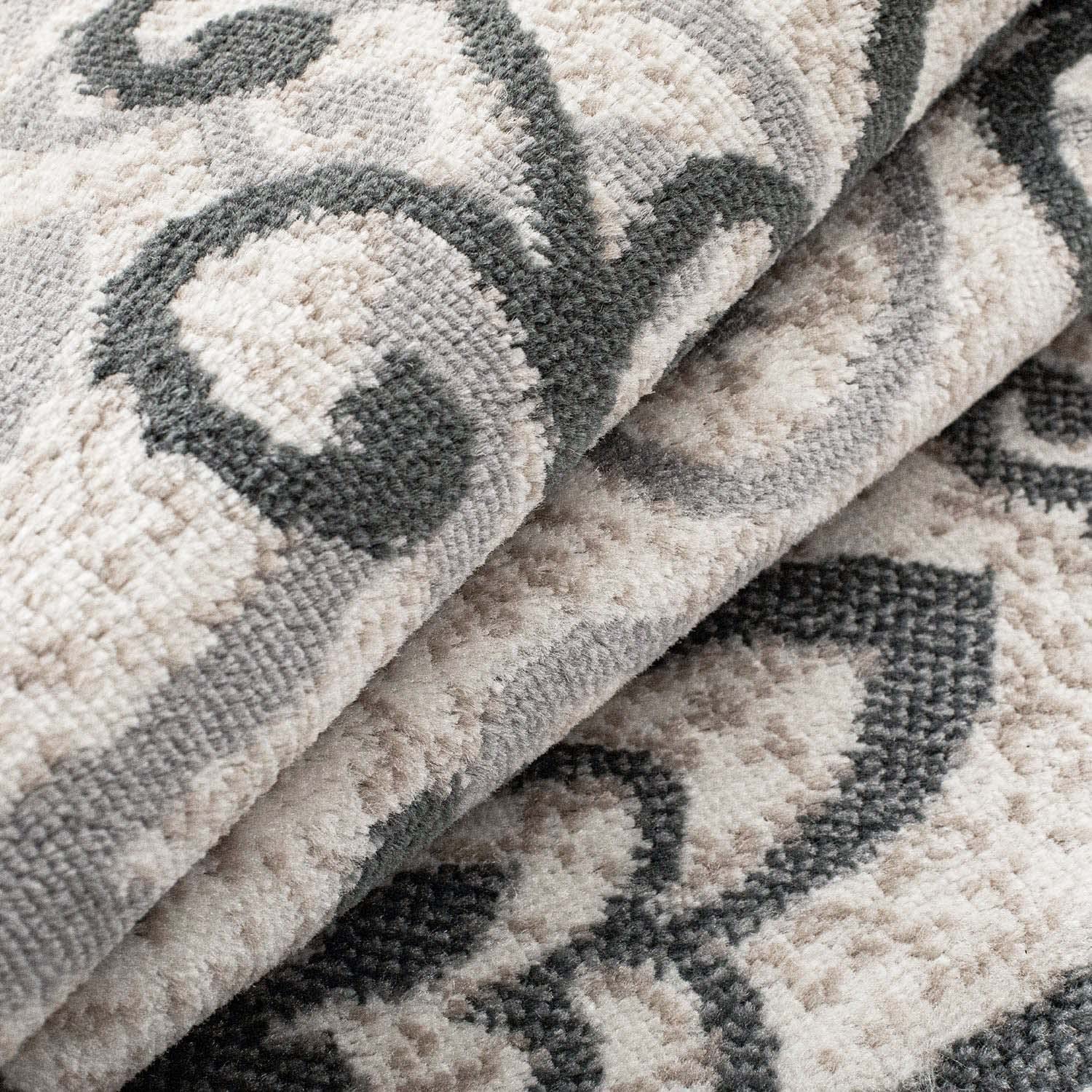 BNM Modern Floral Medallion Area Rug 5' x 8' - Soft Jute Backing Non-Slip Living Room Rug for Hardwood Floors, Bedroom, Entryway, Dorm, Office & Kitchen - Leigh Collection in Oatmeal | Perfect for Home Decor, Cozy Spaces & High Traffic Areas