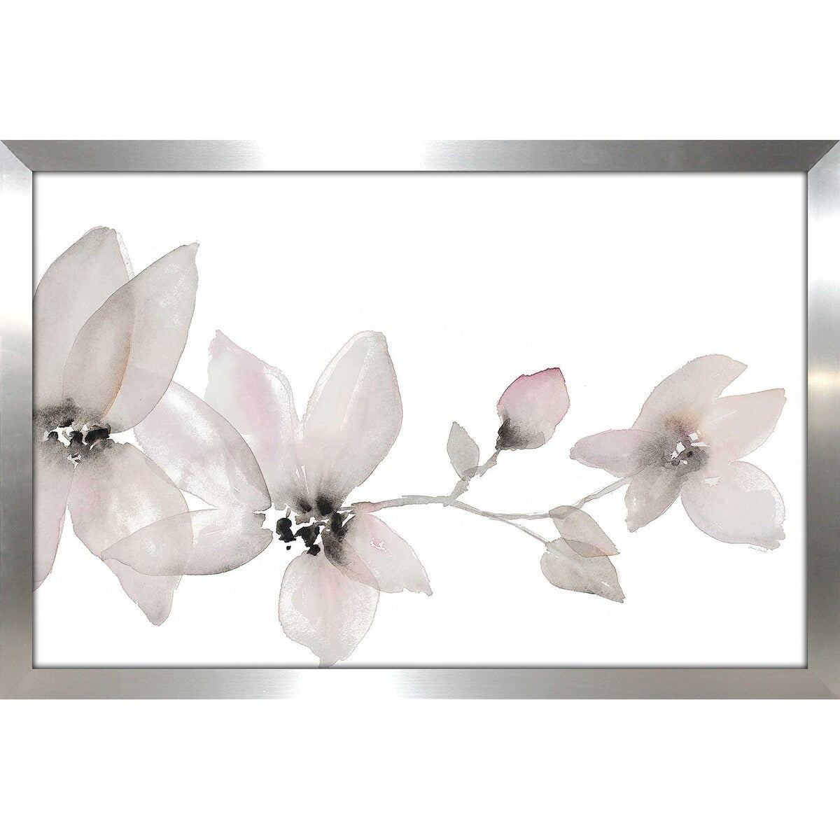 Blooming Whispers I - Horizontal Floral Art Print on Acrylic Panel - Perfect for Living Room, Bedroom & Office Wall Decor
