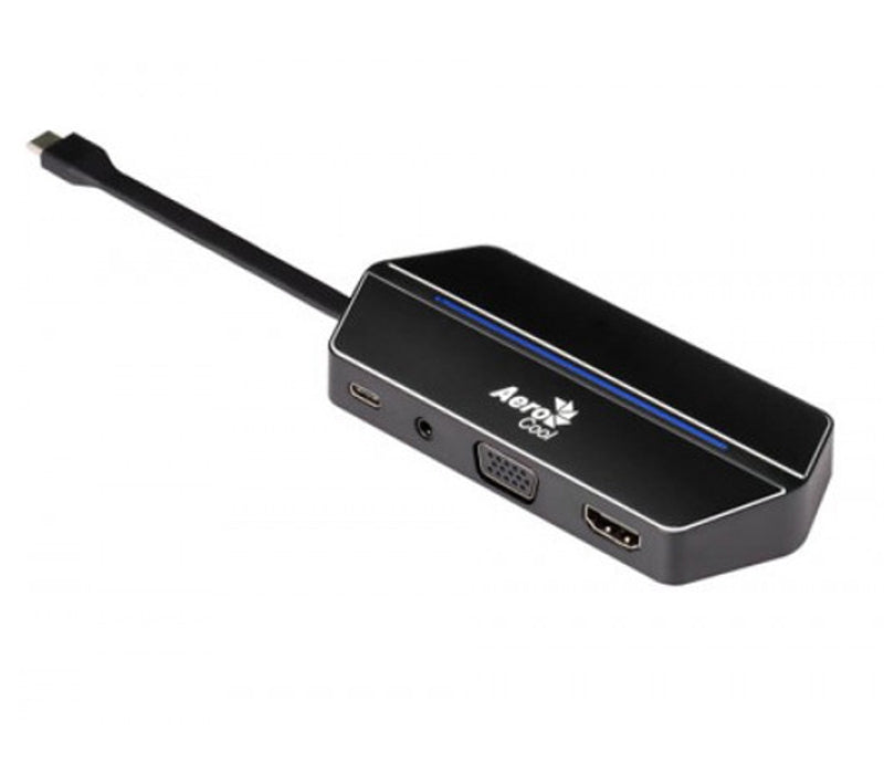 AeroCool ASA ATHB23A 7-in-1 USB C Hub with SD/TF Card Reader, 4K HDMI, USB 3.0 Ports - Perfect for MacBook Pro/Air, Chromebook, Laptop & Desktop Workstations