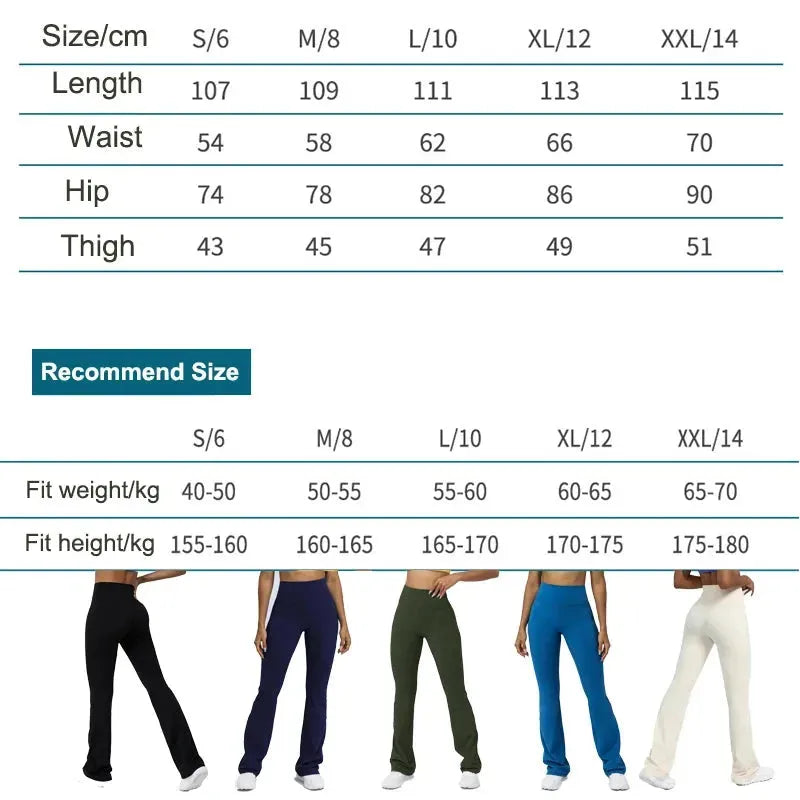 Women's High Waist Yoga Pants - 4-Way Stretch Tummy Control Workout Leggings for Running, Gym & Lounge - Bootcut Flare Pants with Sweat-Wicking Fabric (Ideal for Yoga, Pilates, Dance & Everyday Wear)