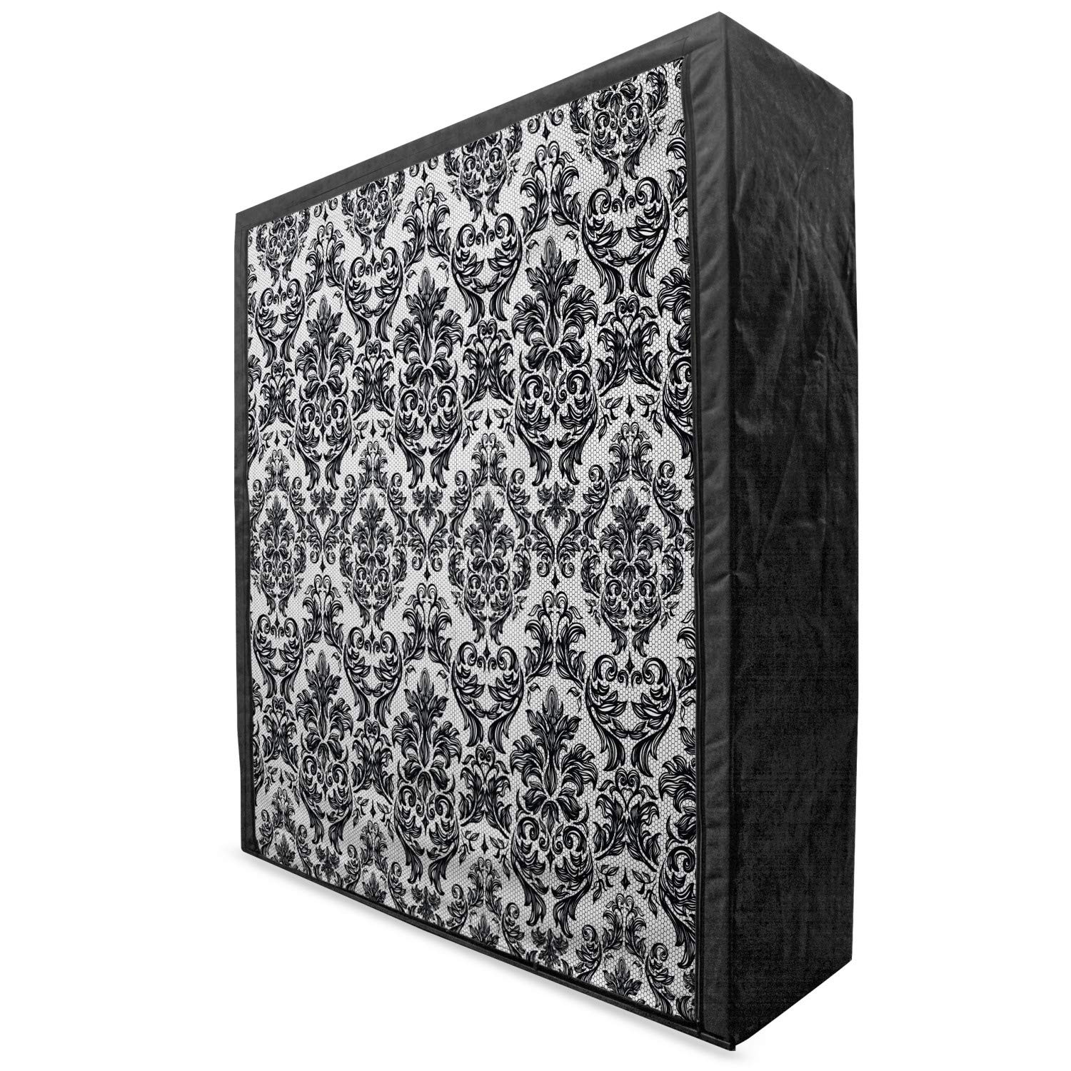Ambesonne Baroque Portable Fabric Wardrobe - Vintage Lace Style with Victorian Renaissance Patterns, 59