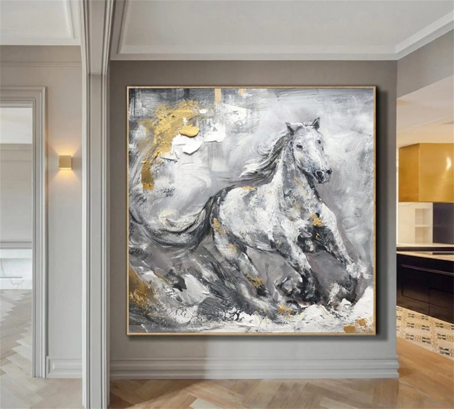 Animal Art Painting #AP063 - Handmade Canvas Wall Decor for Living Room, Bedroom & Office - Perfect Gift for Pet Lovers & Home Decor
