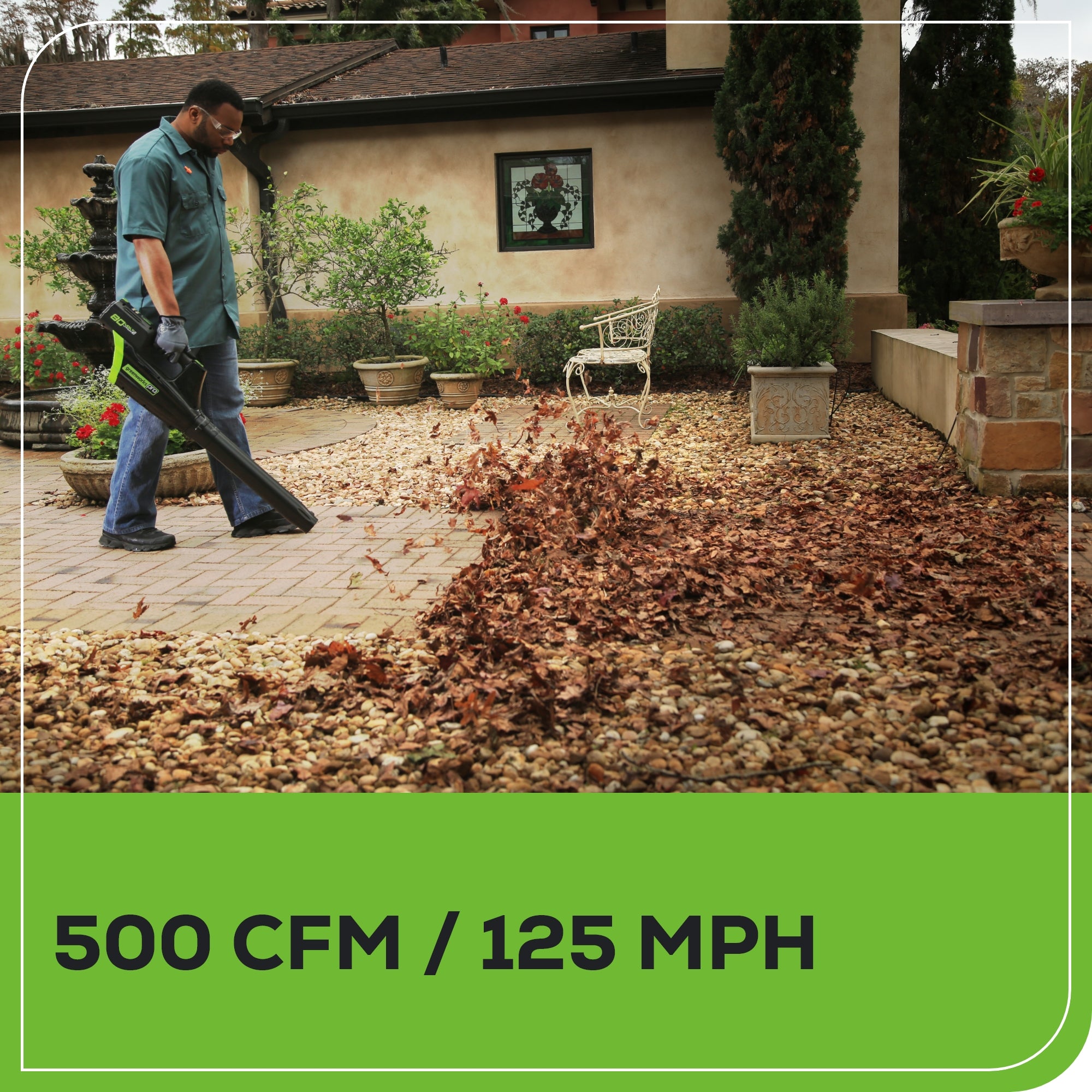 80V Brushless String Trimmer & 500CFM Leaf Blower Combo Kit with 2.0Ah Battery & Charger - Professional Landscaping Tools for Lawn Care, Yard Maintenance and Garden Trimming