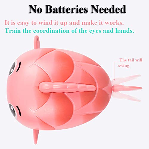 Wind-Up Swimming Carp Bath Toy for Kids - Floating Fish Water Toy for Toddlers & Babies - Fun Bathtub Toy for Bath Time Play & Learning (Yellow) - Perfect for Sensory Play, Early Development & Splash Time Fun