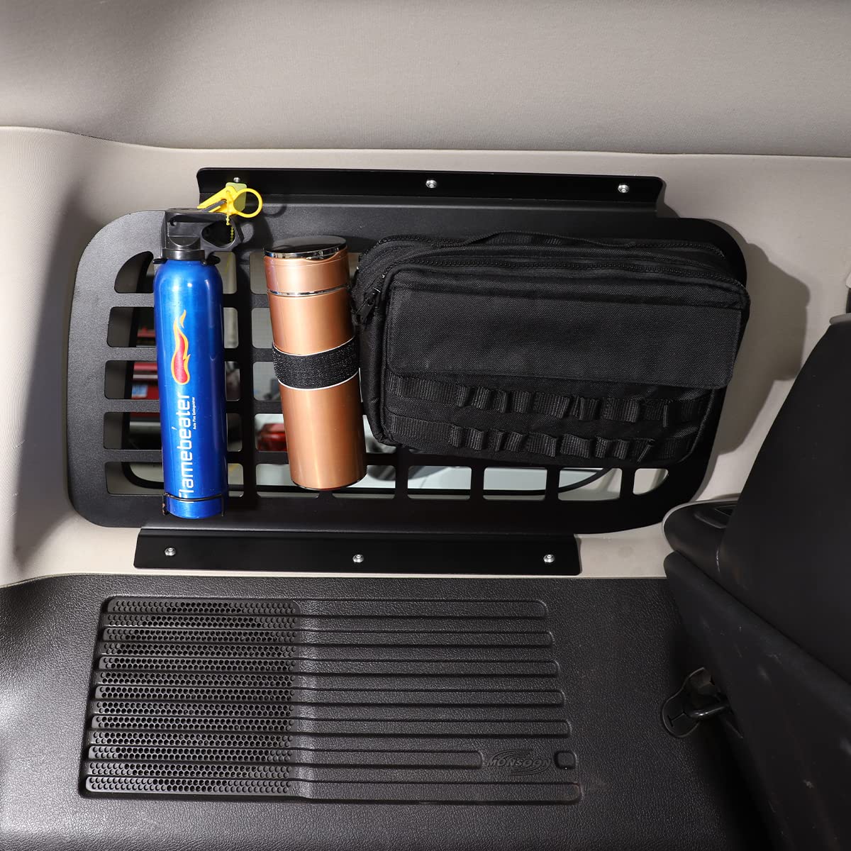 Hummer H3 2005-2009 Rear Trunk Luggage Shelf - Aluminum Cargo Storage Panel & Multi-Function Rack (2Pcs) | Heavy-Duty Organizer for Camping Gear, Tools & Off-Road Accessories