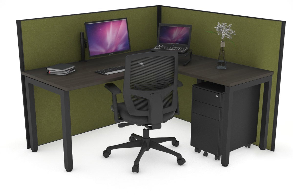 Horizon Quadro Square Legs L-Shaped Corner Office Desk - 1800L x 1700W - Perfect for Home Office, Gaming Setup & Small Business Workspace