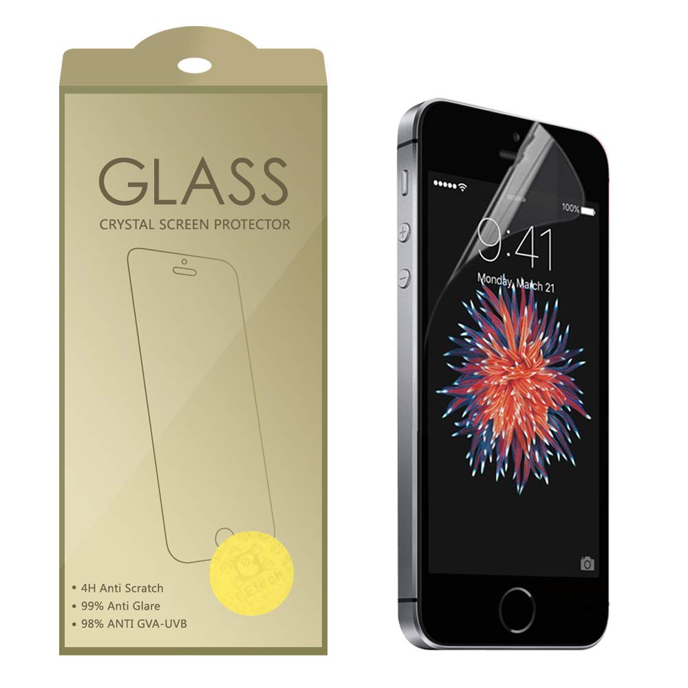 **SZEE Tempered Glass Screen Protector for iPhone SE (2016) / 5C / 5S - 0.26mm Ultra Clear, Anti-Scratch, Anti-Fingerprint, Bubble-Free - Perfect for Daily Use, Gaming, and Work**