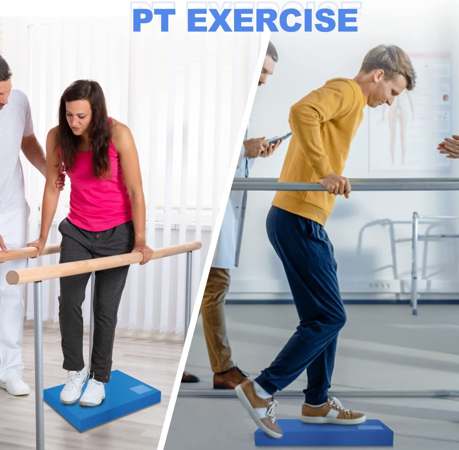5BILLION Foam Balance Pad - Large & XL Non-Slip Stability Cushion for Physical Therapy, Yoga, Pilates & Gym Workouts | Improve Balance, Strength & Rehabilitation | Perfect for Home Fitness, Senior Exercises & Sports Training