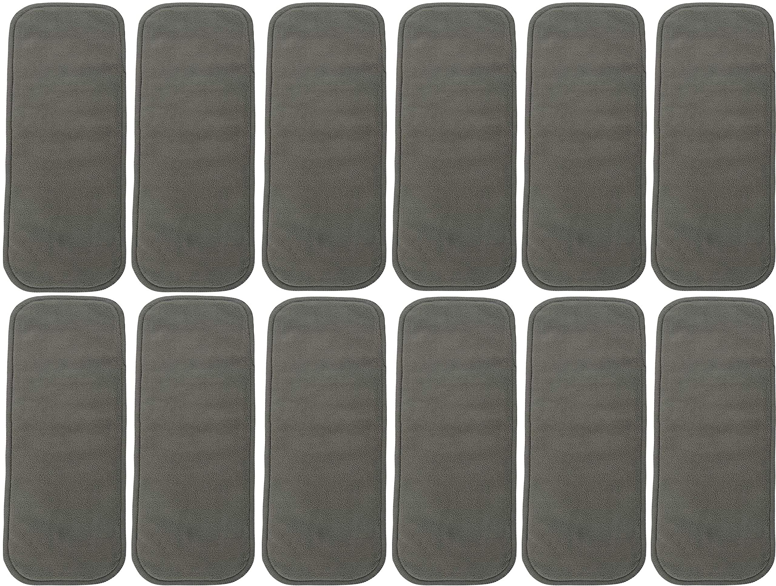 **Babyland Reusable Cloth Diaper Inserts for Teens & Adults - 12-Pack Bamboo Charcoal Microfleece Booster Pads for Incontinence & Overnight Protection (Small Size) | Eco-Friendly, Absorbent & Soft for Day & Night Use**