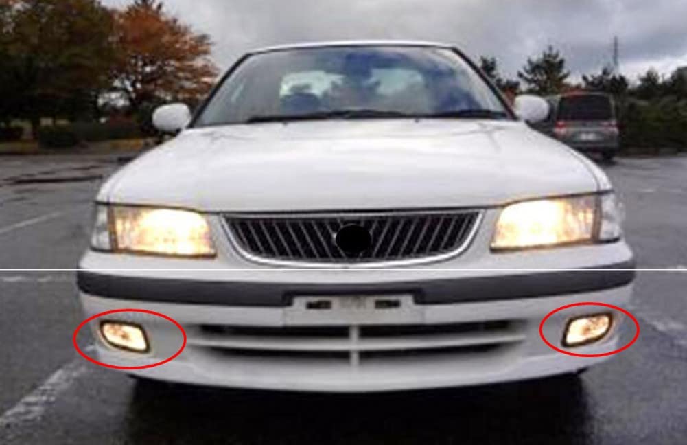 Nissan Sunny/Sentra N16 1999-2002 Front Bumper Fog Lights Kit - Replacement Driving Lamps Assembly for Improved Visibility in Rain & Fog