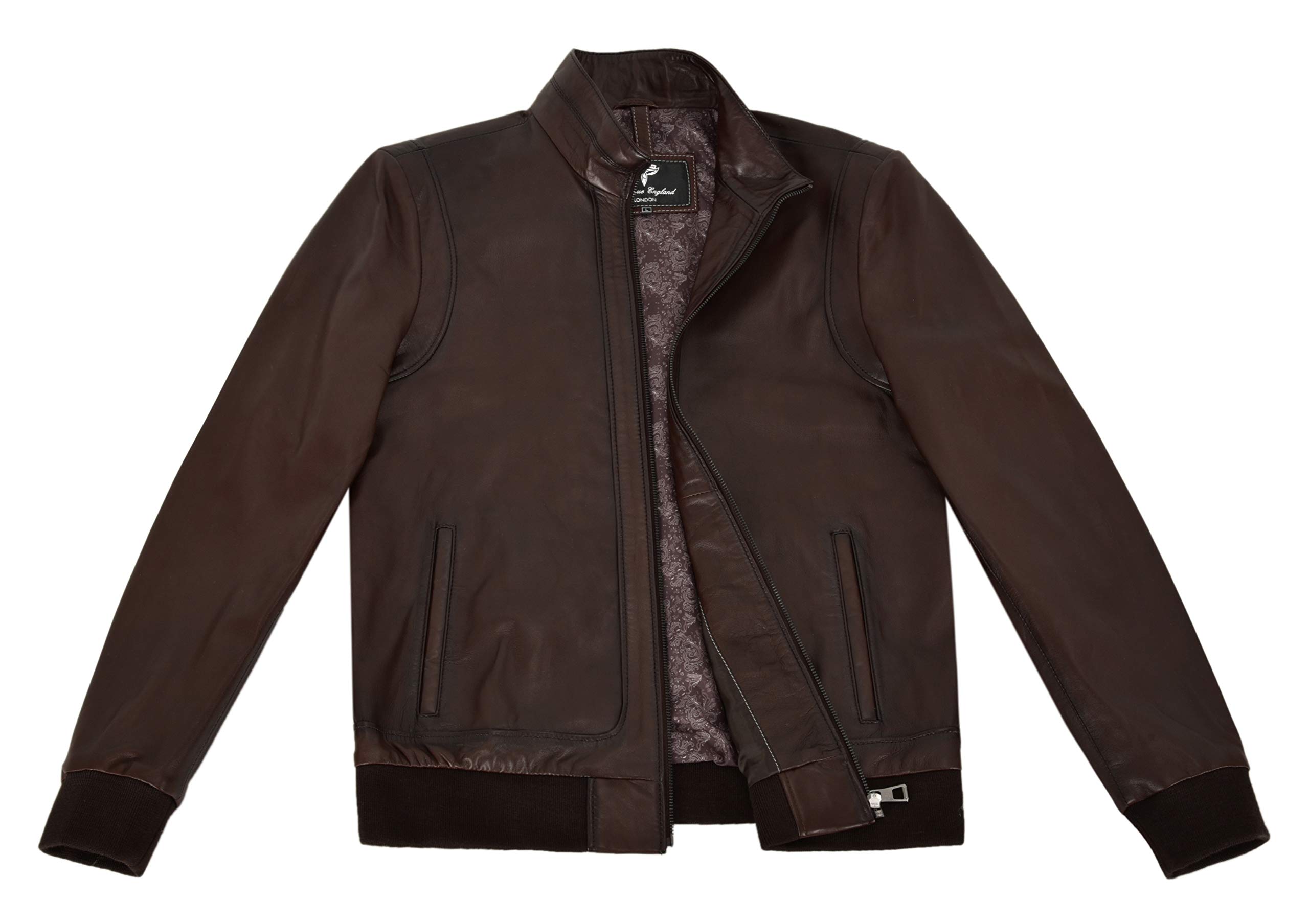 Men's Brown Italian Lambskin Racer Leather Jacket - Semi Veg Tanned Casual Biker Jacket for Men | Perfect for Motorcycle Riding, Night Out & Fashion Statement