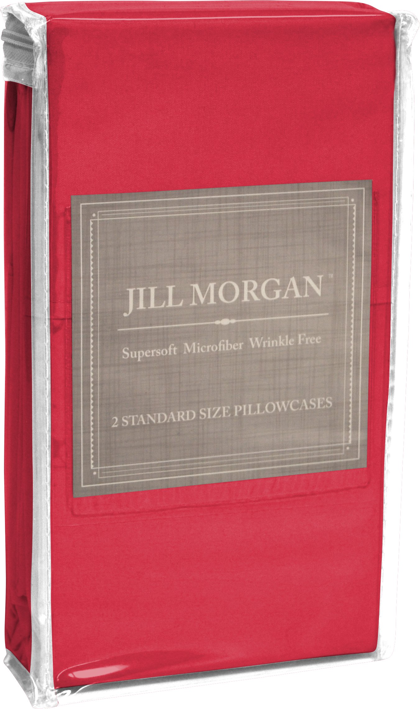 Home Dynamix Jill Morgan Fashion Solid Pillowcases (2 Pack) - King Size, Red - Soft & Durable Bedding for Luxury Bedrooms & Guest Rooms