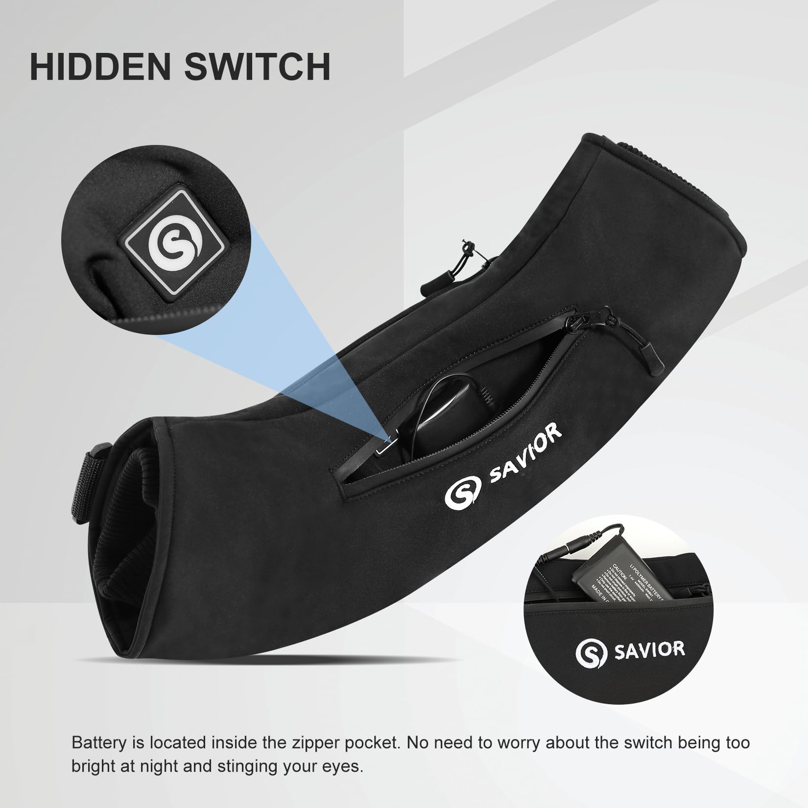 SAVIOR HEAT Electric Hand Warmer Muff - Rechargeable Heating Hand Warmer Pouch for Winter Outdoor Activities - Perfect for Hunting, Camping, Golf & Photography