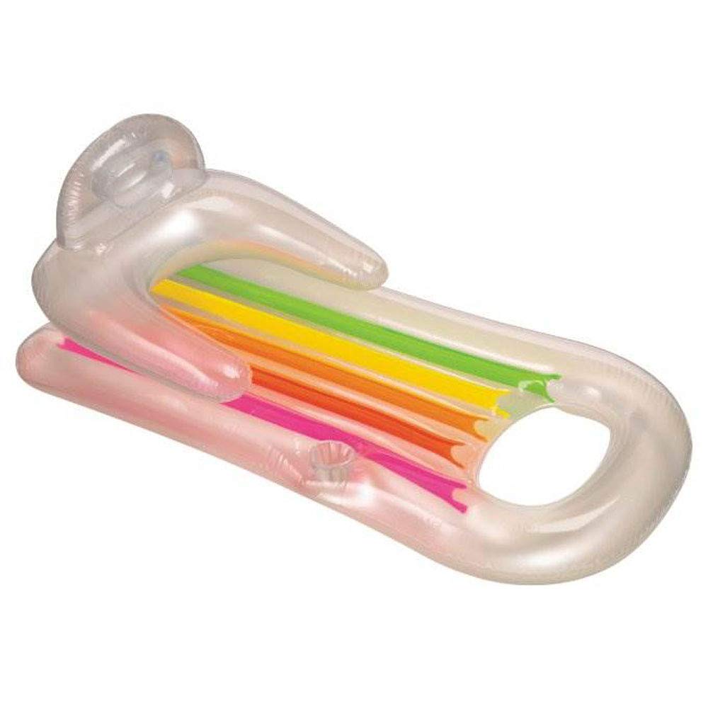 Intex King Kool Lounge Floating Pool Raft with Cup Holder - 16 Pack Set for Summer Relaxation, Pool Parties & Backyard Fun