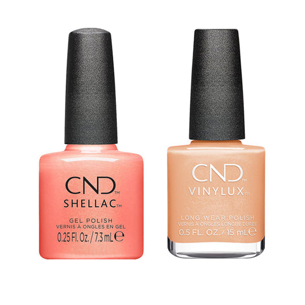 CND Shellac & Vinylux Combo - Long-Lasting Nail Polish Kit with Apricot Shade | Professional Salon Quality Manicure for Home & Salon Use