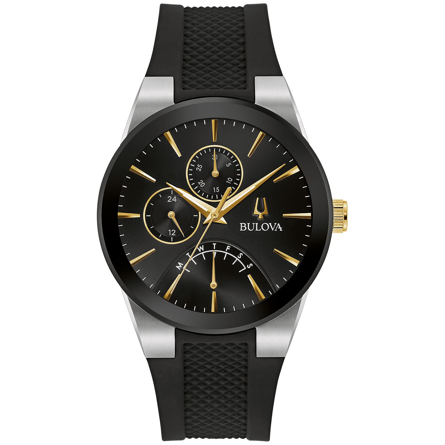Bulova Men's Modern Futuro Leather Strap Watch - Waterproof Chronograph for Business, Casual & Formal Wear