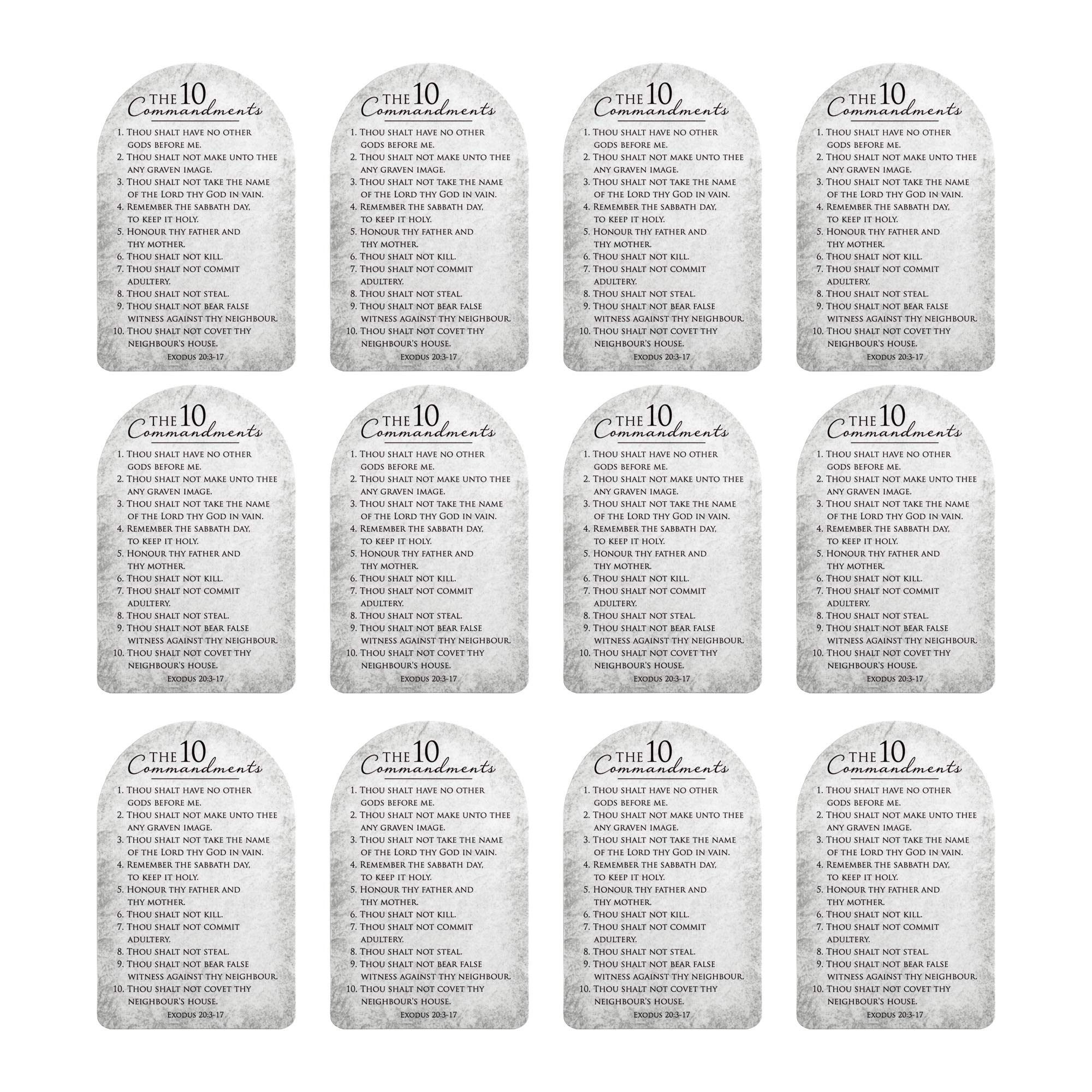 Dickson's The 10 Commandments Textured White 2.5