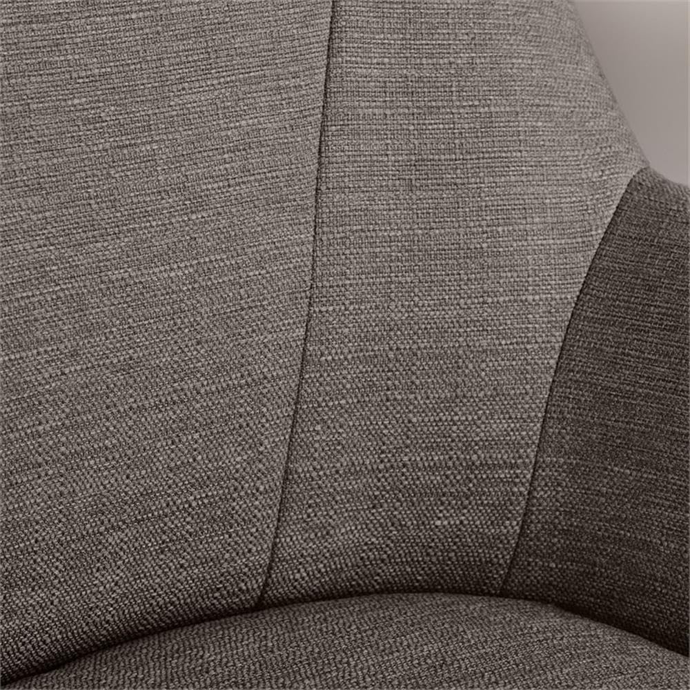 Home Square 2-Piece Soft Fabric Office Chair Set - Medium Gray - Ergonomic Desk Chairs for Home Office, Study Room & Workspace
