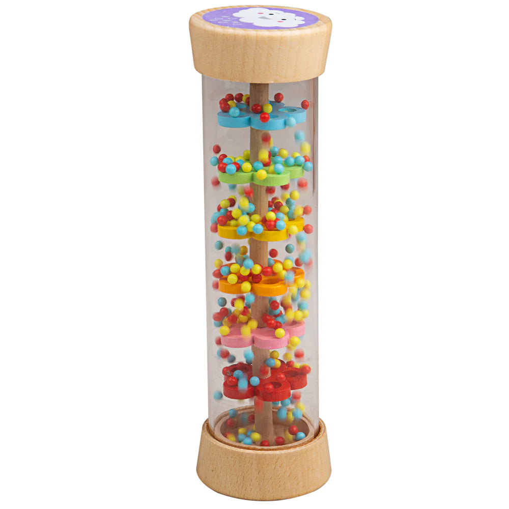 Handcrafted Wooden Rainmaker Toy - Musical Percussion Instrument for Kids & Adults - Perfect for Sensory Play, Music Therapy, and Relaxation