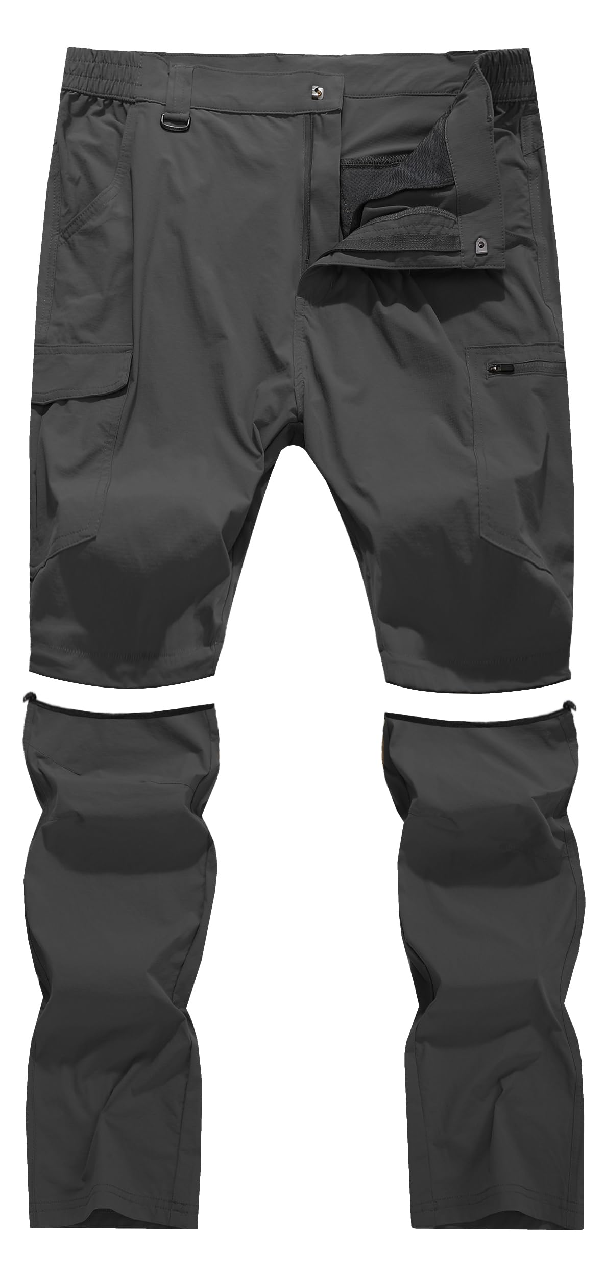 **Men's Convertible Hiking Pants - Waterproof, Quick Dry, Lightweight Outdoor Pants for Hiking, Fishing, Safari & Travel - Zip-Off Cargo Work Pants for Adventure & Everyday Use**