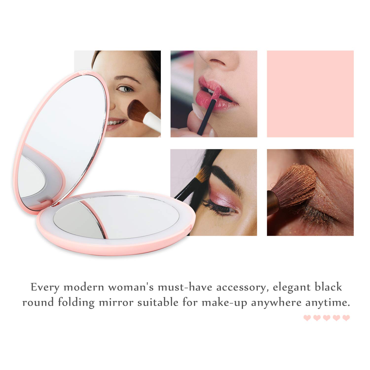 Portable LED Makeup Mirror - 3.54
