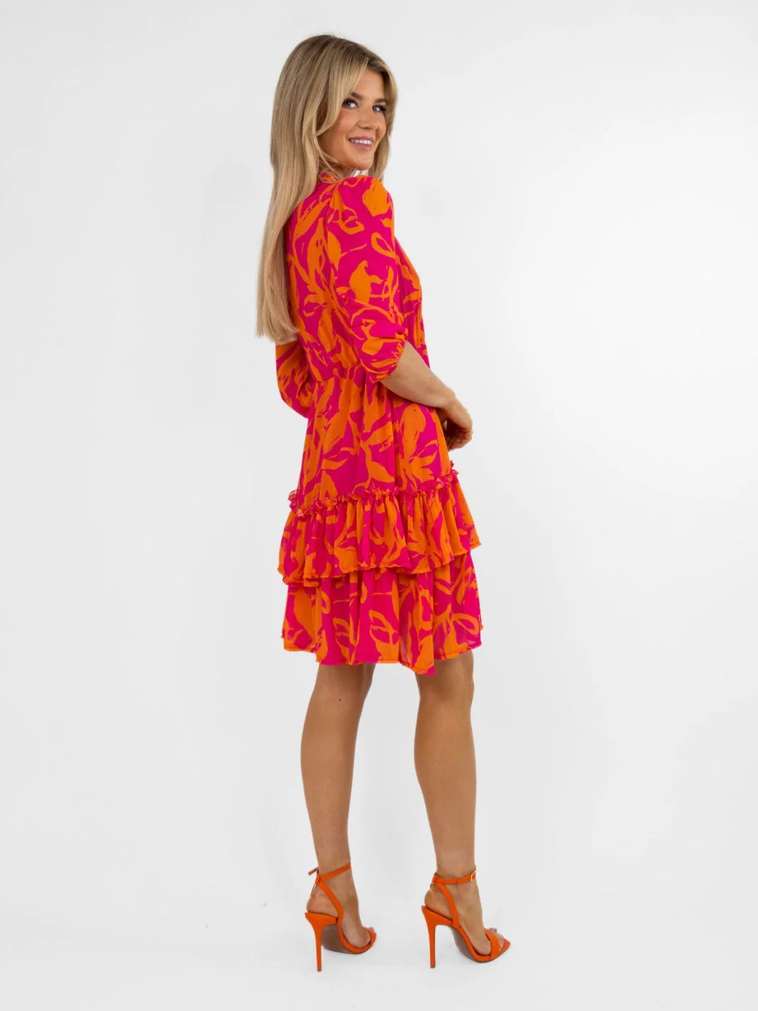 Sexy Latina Mini Dress for Women - Flirty Pink & Orange Bodycon Party Dress | Perfect for Nightclubs, Dates & Summer Outings